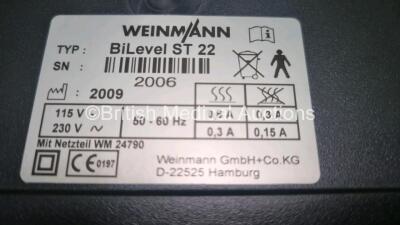 Weinmann BiLevel ST 22 Ventilation and Sleep Therapy Unit Software Version 2.00 (Powers Up) - 5