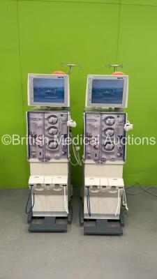 2 x Fresenius Medical Care 5008 Dialysis Machines Software Version 4.50 - Running Hours 19610 / 20482 with Hoses (Both Power Up - Damage to Units) *S/N 1VEAP920 / 1VEAP923*