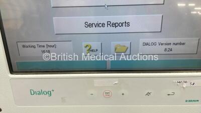 2 x B-Braun Dialog+ Dialysis Machines Software Version 8.2A / - 8.2A Running Hours 22430 / 1618 (Both Power Up, 1 x Error) - 4