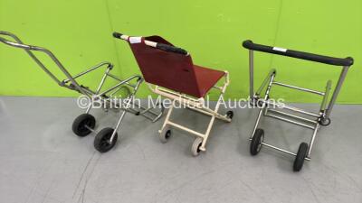 2 x Ferno Compact Evacuation Chairs (Incomplete) and 1 x Ferno Evacuation Chair - 2