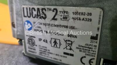 Lucas 2 Vascular Compression Pump *Mfd 2014* with 1 x Battery and 1 x Lucas 2 Back Plate in Carry Bag (Powers Up) *SN 3014A329* - 4