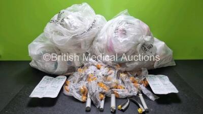 Job Lot of Various Size Laryngoscope Blades and Handles and 4 x Bags of Mixed Medical Consumables *cage*