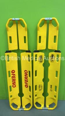 1 x Ferno EXL Scoop Stretcher (1 x Locking Catch) and 1 x Scoop Stretcher (Unknown Manufacturer - Some Damage - See Photo)