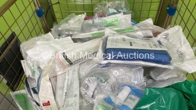 Cage of Mixed Consumables Including Cirrus 2 Nebulizer Mask, Pennine Link Yankauer and 365 Standard Protection Surgical Gown (Cage Not Included - Out of Date) - 2