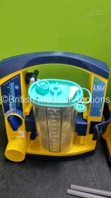 3 x Laerdal LSU Suction Units with 3 x Cups , 3 x Batteries and Hoses (All Power Up) *SN 7827146811 / 78201467941 / 78151467033* - 5