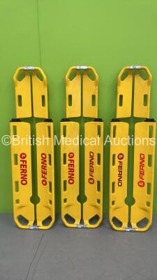 3 x Ferno EXL Scoop Stretchers (All Missing Locking Catches)