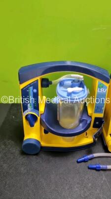 3 x Laerdal LSU Suction Units with 3 x Cups , 2 x Batteries and Hoses (All Power Up) *SN 782714697654 / 78201467936 / 78271469740* - 4