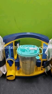 3 x Laerdal LSU Suction Units with 3 x Cups , 3 x Batteries and Hoses (All Power Up) *SN 78271469822 / 78241468697 / 78271469752* - 3