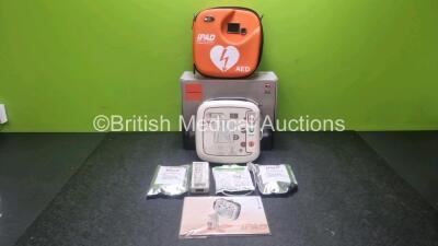 CU Medical Systems CU-SP1 Defibrillator with 2 x Electrode Packs *Mfd 2015* (Powers Up In Good Cosmetic Condition) and 2 x AED Starter Kits *SN G1N34S0412*