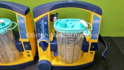 3 x Laerdal LSU Suction Units with 3 x Cups , 3 x Batteries and Hoses (All Power Up) *SN 78271469821 / 78451756996 / 78271469715* - 2