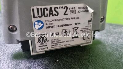 Lucas 2 Vascular Compression Pump *Mfd 2014* with 1 x Battery and 1 x Lucas 2 Back Plate in Carry Bag (Powers Up) *SN 3014A338* - 4