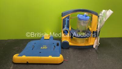 Job Lot Including 1 x Laerdal LSU Suction Unit with 1 x Cup, 1 x Battery and 4 x (Powers Up) 1 x LSU Wall Mounting Bracket (Cut Cable-See Photo)