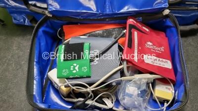 5 x Blue Ambulance Bags with Patient Monitoring Cables *Stock Photo* - 2