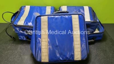 5 x Blue Ambulance Bags with Patient Monitoring Cables *Stock Photo* - 4