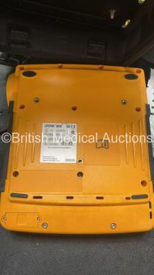 2 x Physio Control Lifepak 1000 Defibrillators with 4 x Batteries and 2 x Electrodes in 2 x Carry Cases (Both Power Up) - 6