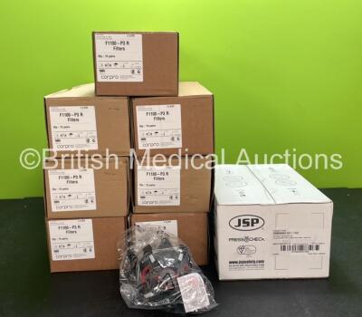 Job Lot Including Approximately 105 x Corpro F1100-P3 R Filters and 20 x JSP Dust Filters with 1 x 3M 8-820 Mask