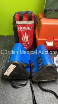 Mixed Lot Including First Aid Boxes, BP Cuffs, 2 x N20 Hoses and 1 x Burn Rescue Kit - 2