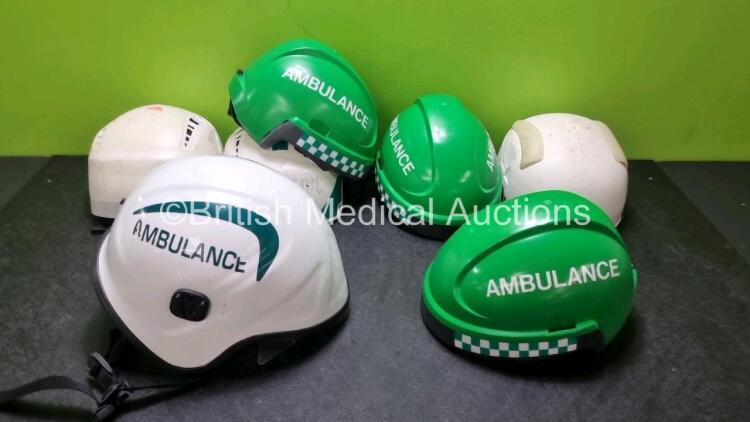 7 x Ambulance / Paramedic Safety Helmets