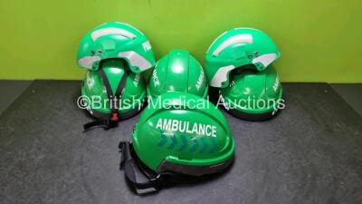 6 x Ambulance / Paramedic Safety Helmets