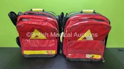 2 x Pax Emergency Red Rucksacks