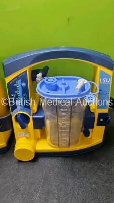 3 x LSU Laerdal Suction Units with 3 x Cups with 3 x Batteries (All Power Up) *SN 78300787113 / 78202084996 / 78501361968* - 2