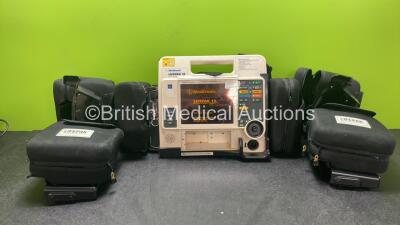 Medtronic Lifepak 12 Biphasic Defibrillator / Monitor *Mfd 2009* Including ECG, CO2, SpO2 and NIBP Options with 3 x Carry Cases (Powers Up with Service Light and Missing Printer Module- Batteries Not Included) *SN 37628609*