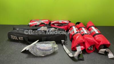 Mixed Lot Including 2 x Ferno Neomate Infant Restraint Systems 3 x Pedi Mate Plus Child Harnesses and 1 x Tool Kit Bag with Protective Gloves and 1 x Goggles