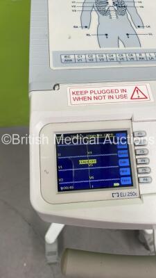 Mortara ELI 250c ECG Machine on Stand (Powers Up) *S/N 115110248170** - 4