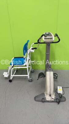 1 x Tunturi E80 Exercise Bike (Missing Seat) and 1 x Marsden Wheelchair Weighing Scales *C*