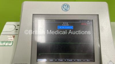 GE MAC 3500 ECG Machine on Stand with 10 Lead ECG Lead *Mfd 2011* (Powers Up) *SCA11263291PA* - 3