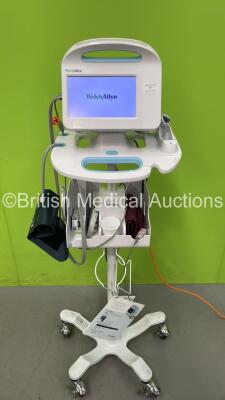 Welch Allyn 6000 Series Vital Signs Monitor on Stand (Powers Up)