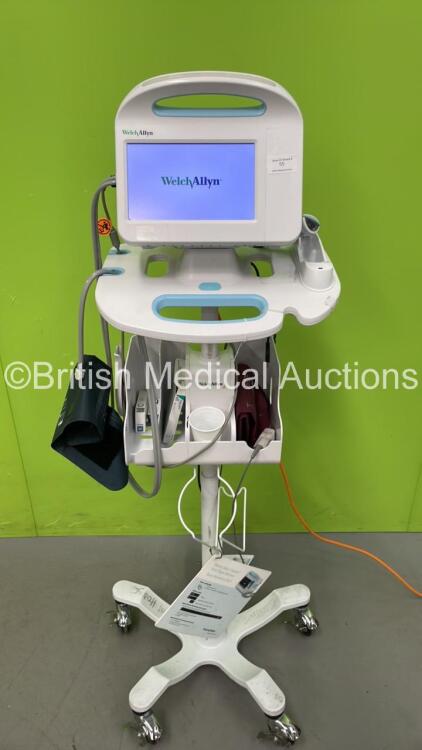 Welch Allyn 6000 Series Vital Signs Monitor on Stand (Powers Up)