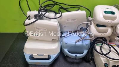 Mixed Lot Including 7 x Ombra Table Top Compressors, 3 x Henleys Medical Salter Aire Compressors, 1 x Henleys Medical Salter Aire Plus Compressor, 1 x Medix Actineb Nebulizer, 1 x ResMed S8 CPAP and 1 x Medix AC 2000 Ventilator *cage* - 5