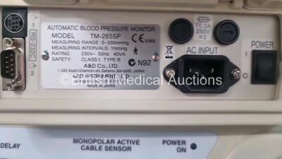 Mixed Lot Including 2 x Eschmann Smoke Evacuator Units, 2 x PCS-3000 Calibration Syringes and 1 x A&D TM-2655P Automatic Blood Pressure Monitor (Damage to Casing *SN SEUD4D1284 / SEUD4D1285 / 201406613 / 201406632* - 6