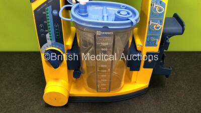 LSU Laerdal Suction Unit with Cup, Hoses and 1 x Battery (Powers Up with Cracks in Casing - See Photos) - 4