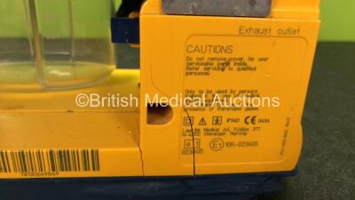 LSU Laerdal Suction Unit with Cup, Hoses and 1 x Battery (Powers Up with Cracks in Casing - See Photos) - 6