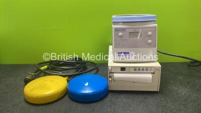 Mixed Lot Including 1 x Fisher & Paykel MR850AEK Respiratory Humidifier (Powers Up) 1 x Mitsubishi P93DW Printer (Powers Up) and 1 x Zethon Dual Footswitch