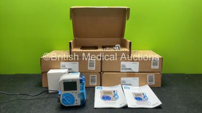 5 x Abbott FreeGo External Feeding Pumps with 5 x AC Power Supplies (All Power Up-In Excellent Condition)