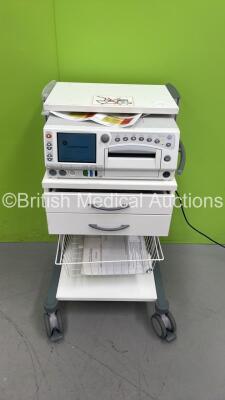 GE 250CX Series Fetal Monitor on Stand (Powers Up)