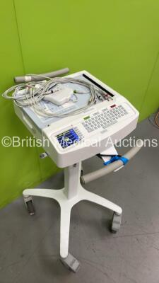 Mortara ELI 250c ECG Machine on Stand with 10 Lead ECG Leads (Powers Up) *S/N NA* - 3