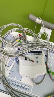 Mortara ELI 250c ECG Machine on Stand with 10 Lead ECG Leads (Powers Up) *S/N NA* - 4