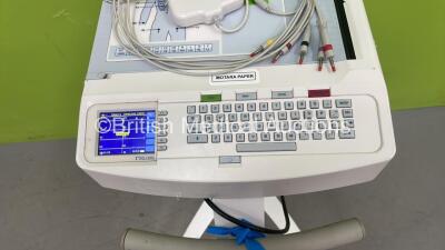 Mortara ELI 250c ECG Machine on Stand with 10 Lead ECG Leads (Powers Up) *S/N NA* - 5