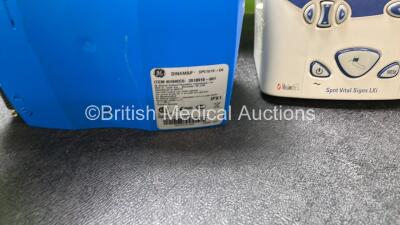 Mixed Lot Including 1 x Sager Emergency Traction Splint, 1 x Donway Traction Splint, 1 x Oxygen Bottle Bag, 1 x EZ-IO Bag, 1 x Dinamap Procare Patient Monitor (Untested Due to Missing Power Supply) 1 x Masimo Set Spot Vital Signs LXi Patient Monitor (Spar - 4