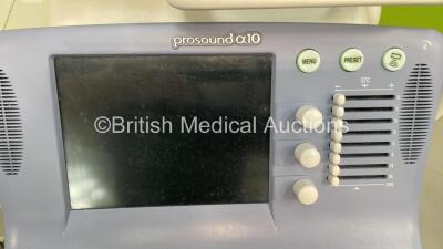 Aloka Prosound a10 Model SSD-a10 Ultrasound Scanner *Mfd 2010* with Olympus MAJ-1597 Cable (Powers Up with Missing Key - HDD REMOVED) *20085648* - 4