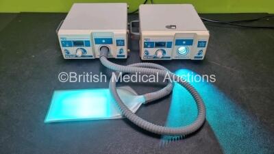 2 x Ohmeda Biliblanket Plus Phototherapy Systems (Both Power Up) Hours 2399 / 2344 *SN HDKK51228 / HDKM50203*