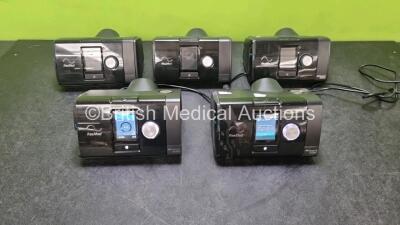 5 x ResMed Autoset Airsense 10 CPAP Units (All Power Up - 2 x Humidifier Chambers Missing) *S/N 23172127109 / 23221835474 / 23212683195 /23183508658 / 23212914005*