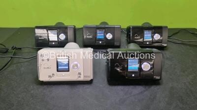 5 x ResMed Autoset Airsense 10 CPAP Units (All Power Up 1 x Missing Humidifier Chamber and 1 x Exceeded Motor Life) *S/N 22201002161 / 23202565708 / 23151740219 / 23151170439 / 23193554582*