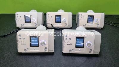 5 x ResMed Autoset Airsense 10 CPAP Units (All Power Up - 1 x Motor Life Exceeded 2 x Power Supplies Included in Lot) *S/N 22181499929 / 22151781762 / 22191677363 / 22181598600 / 22161070672*