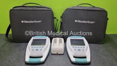 2 x Verathon BVI 9400 Bladder Scanners (1 x No Power Due to Suspected Flat Battery) with 1 x Charger (Powers Up with Stock Power Stock Power Not Included) and 2 x Batteries *SN B4304172 / B4301537*