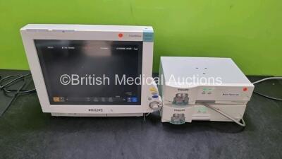 Job Lot Including 1 x Philips IntelliVue MP50 Patient Monitor and 2 x Philips IntelliVue G5 M1019A Gas Modules with 2 x Water Traps (All Units Power Up) *SN ARZE-0128 / ASFN0131 / DE84394748*